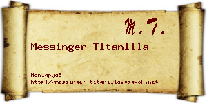 Messinger Titanilla névjegykártya